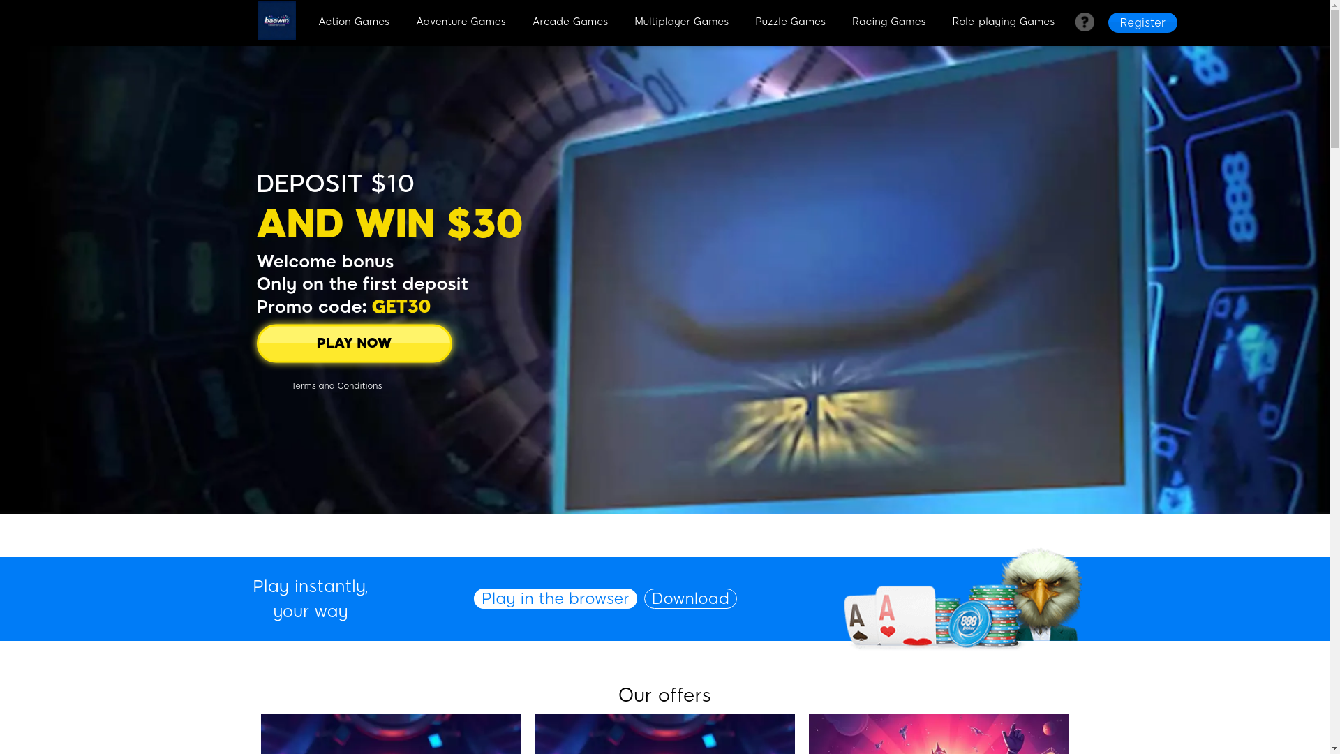 website screenshot of https://baawinlaro.com/