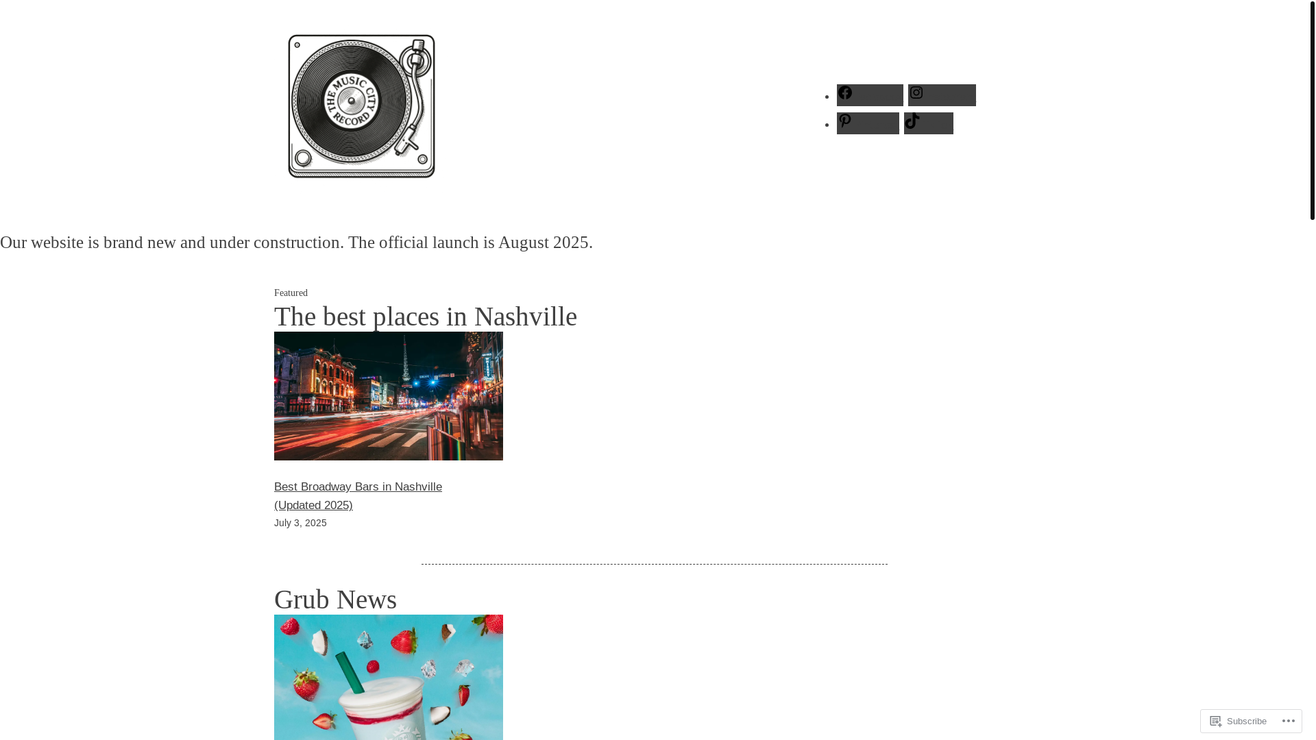 website screenshot of https://musiccityrecord.com/