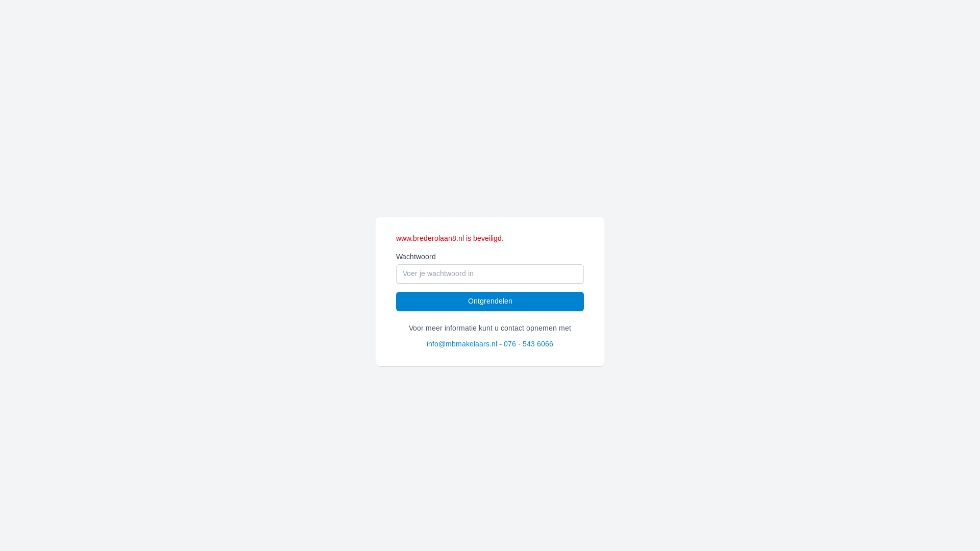 website screenshot of https://brederolaan8.nl/
