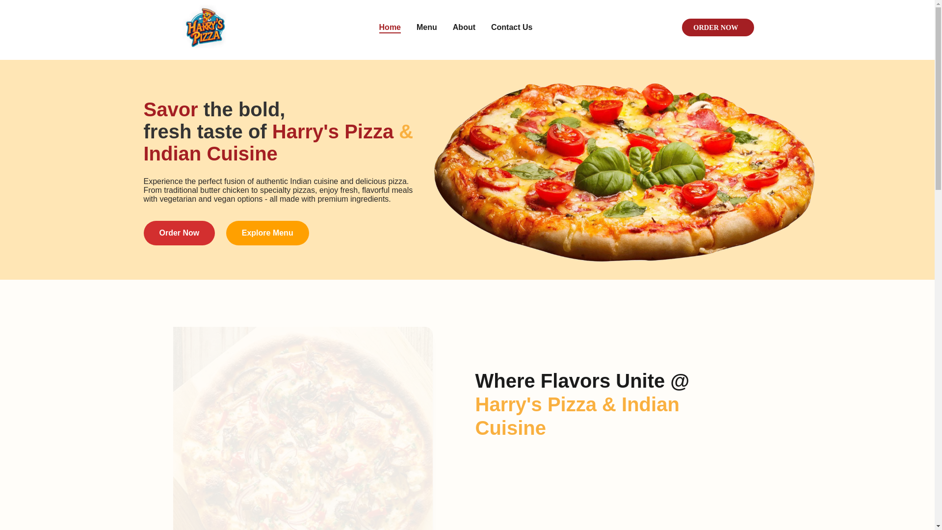 website screenshot of https://harry-s-pizza---indian-cuisine.pages.dev/
