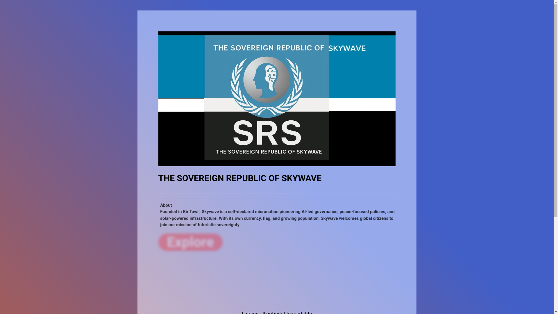 website screenshot of https://skywavenation.site/