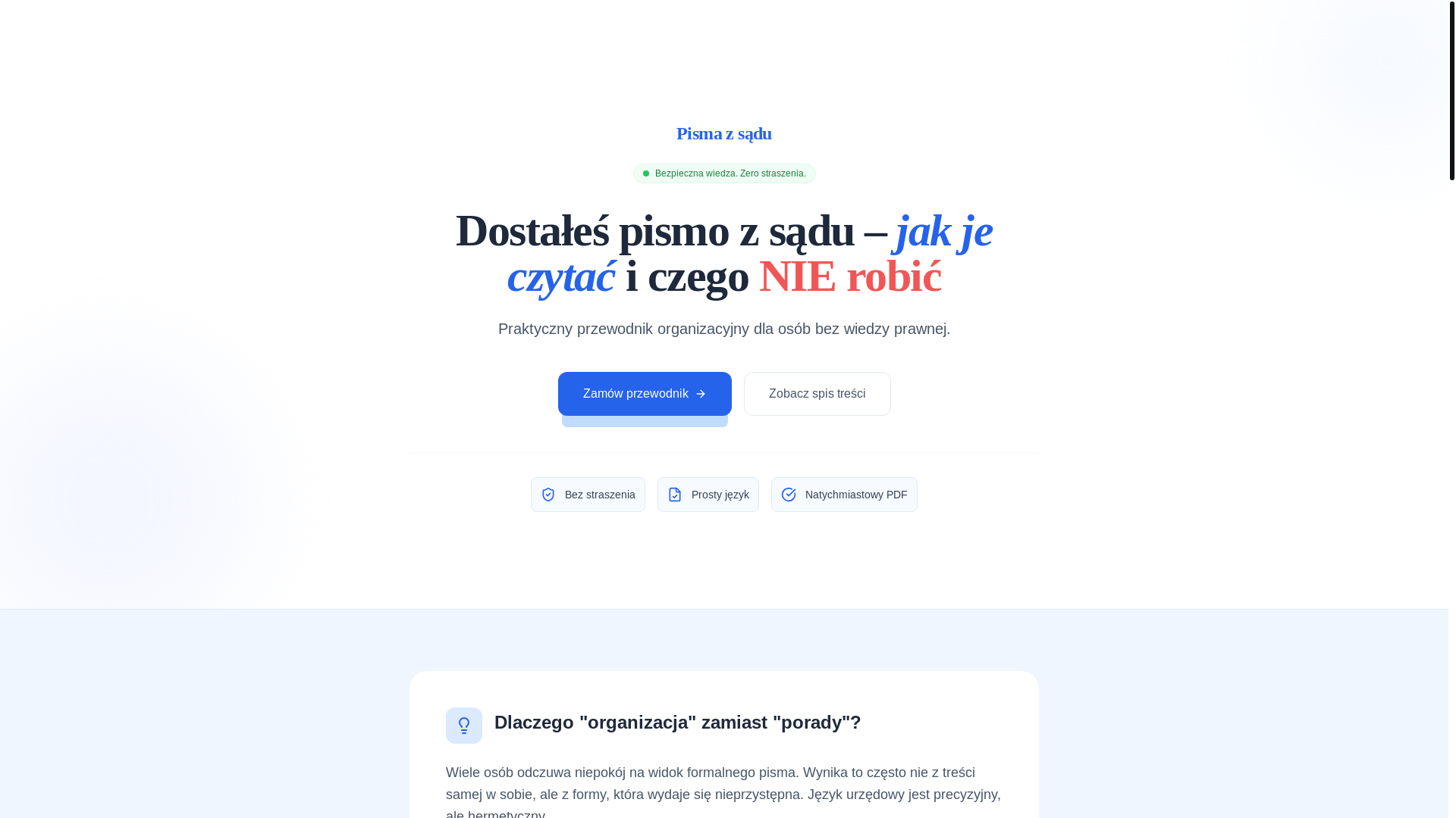 website screenshot of https://dokumentyjasno.pl/