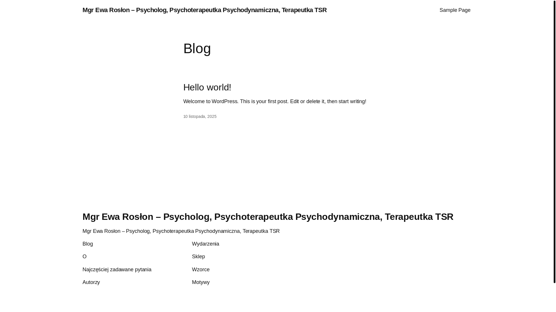 website screenshot of https://ewaroslon.pl/