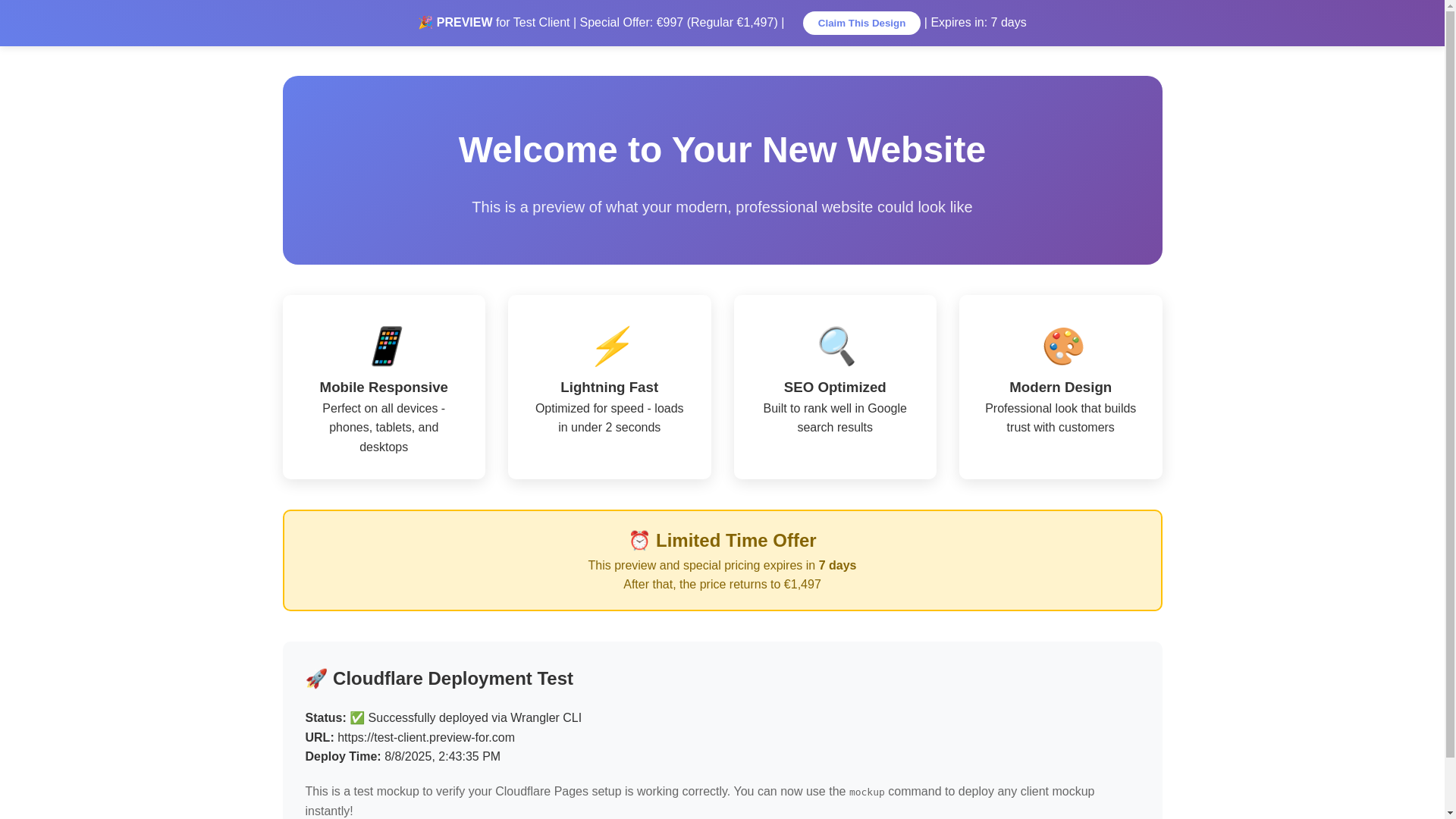 website screenshot of https://test-client-ecg.pages.dev/