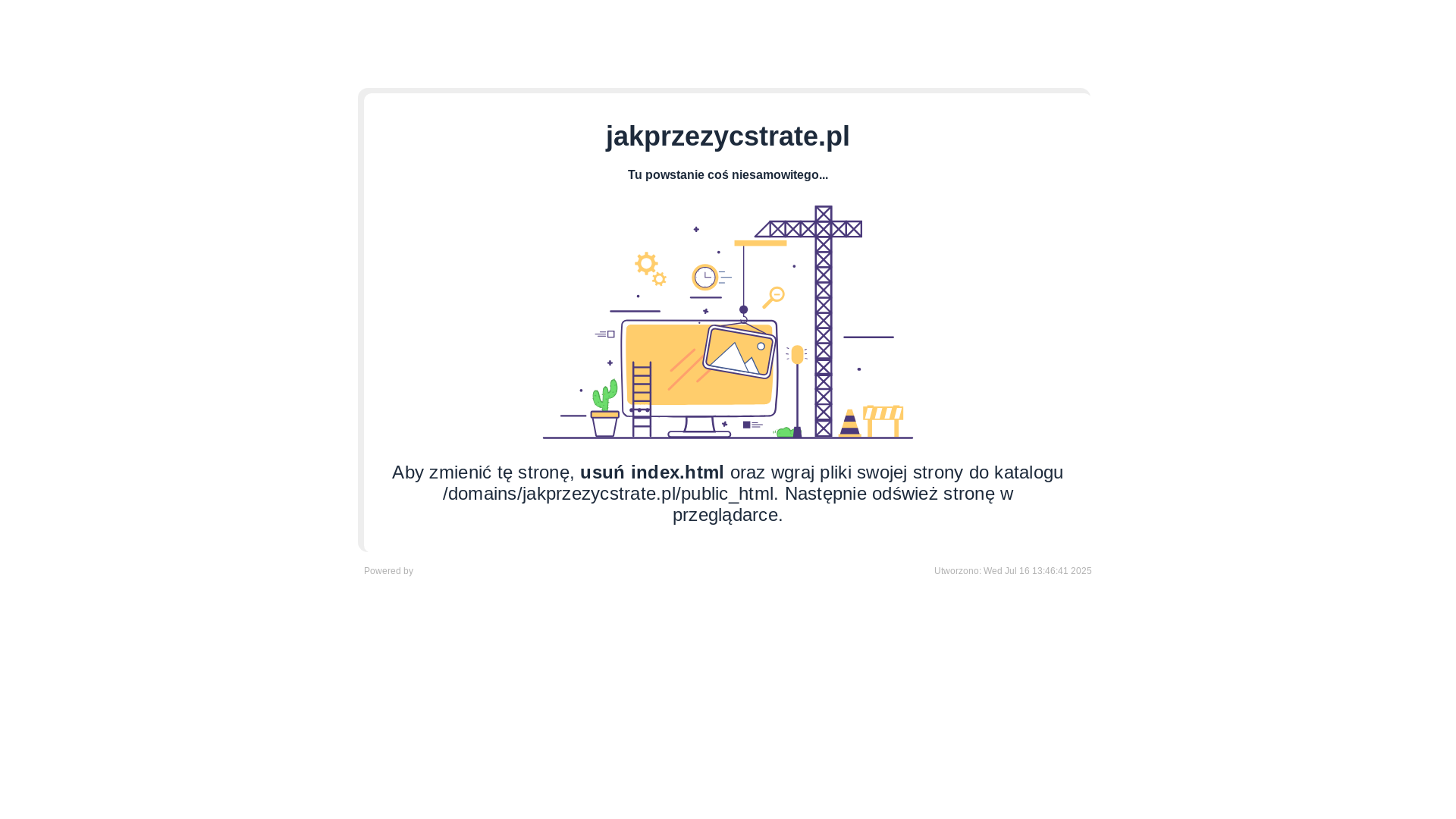 website screenshot of https://jakprzezycstrate.pl/