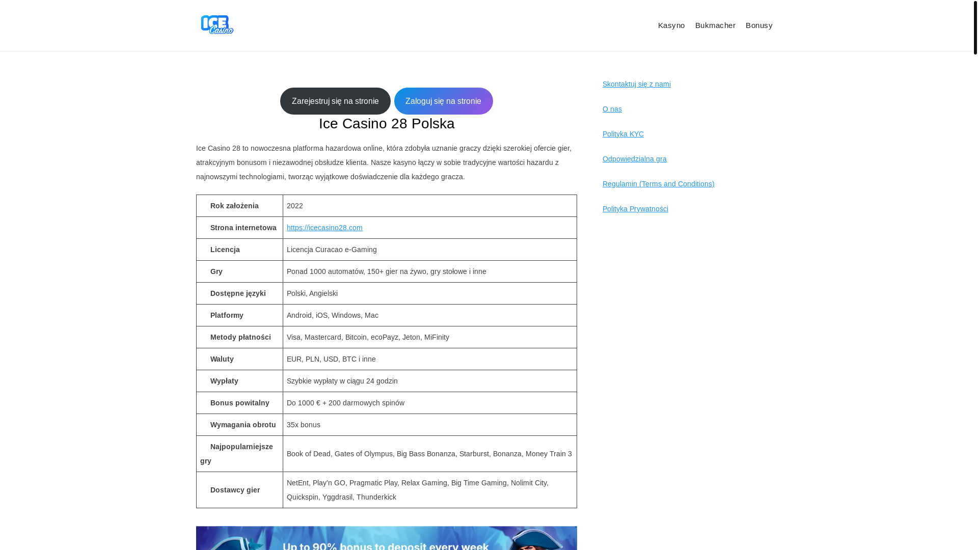 website screenshot of https://icecasino-28.pl/