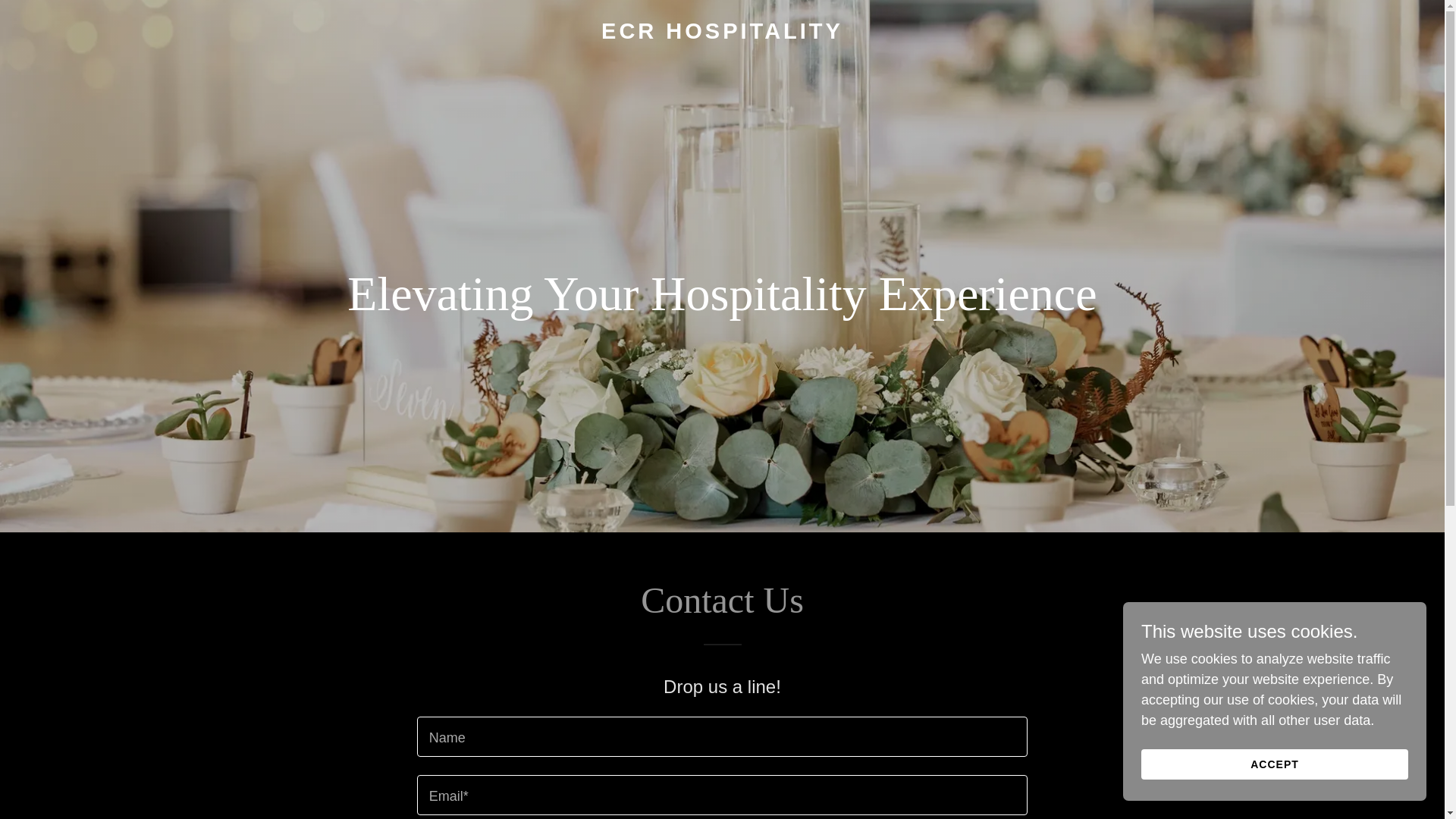 website screenshot of https://ecrhospitality.com/