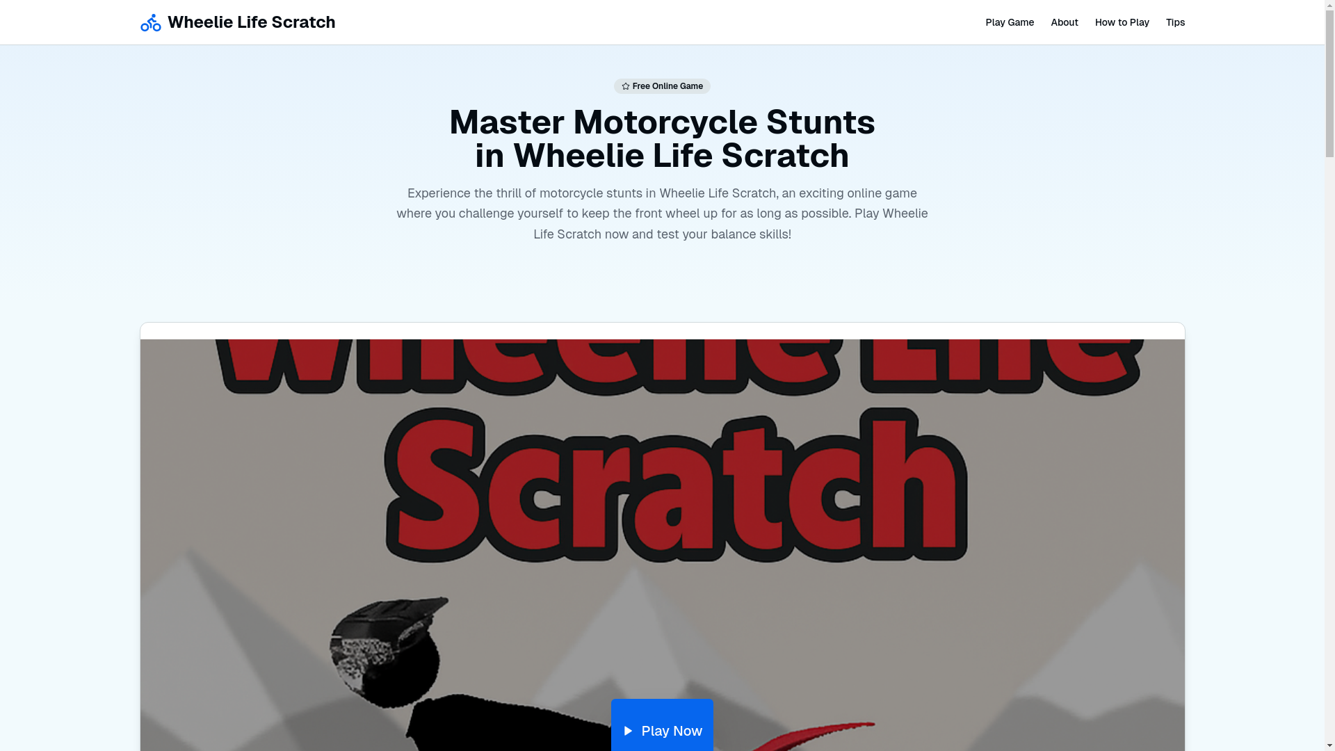 website screenshot of https://wheelielifescratch.com/