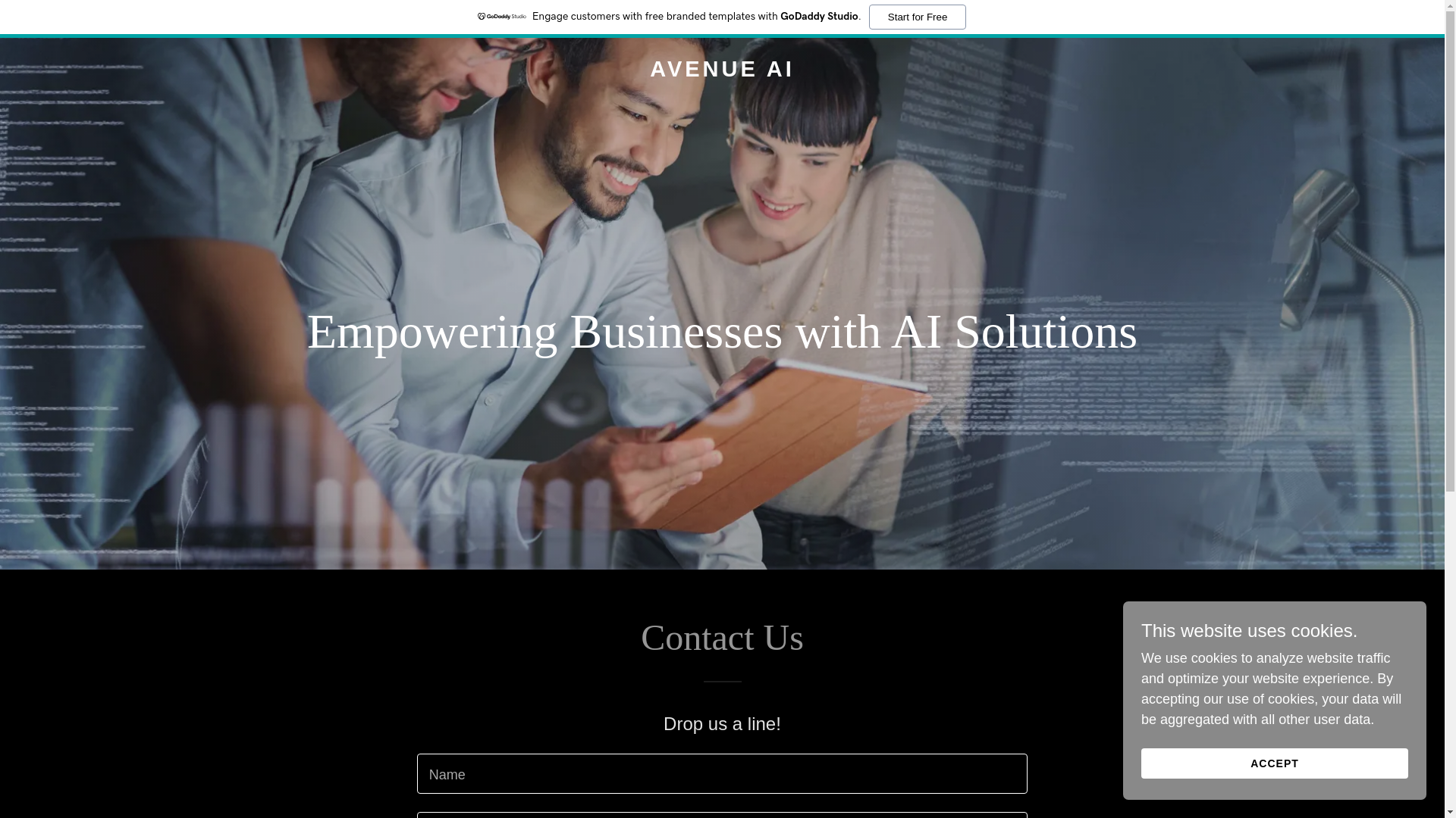 website screenshot of https://avenueai.ca/