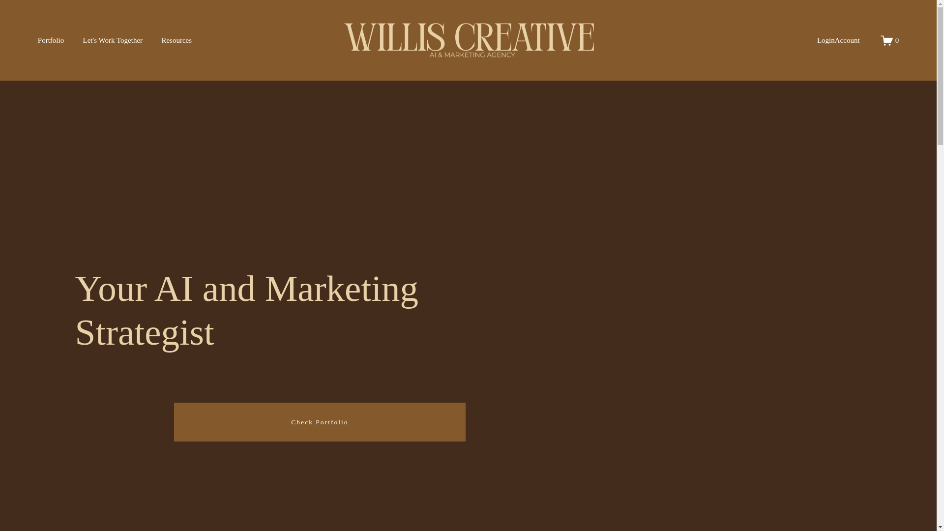 website screenshot of https://williscreativemarketing.com/