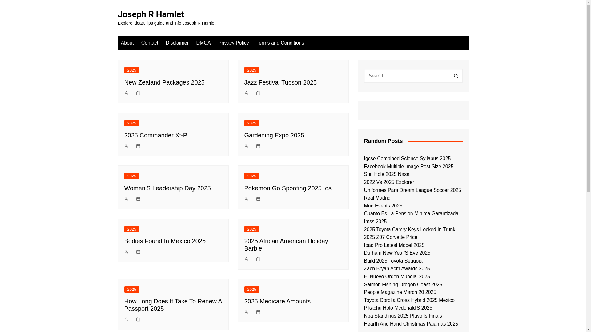 website screenshot of https://josephrhamletr.pages.dev/
