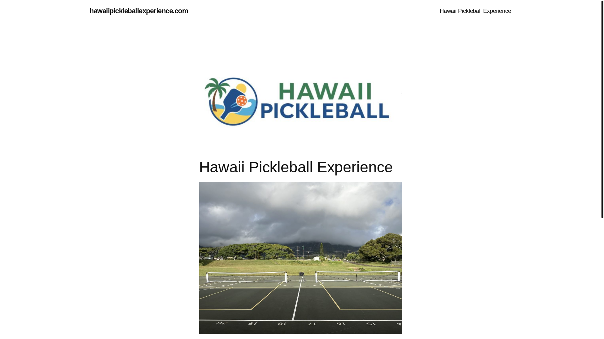 website screenshot of https://hawaiipickleballexperience.com/