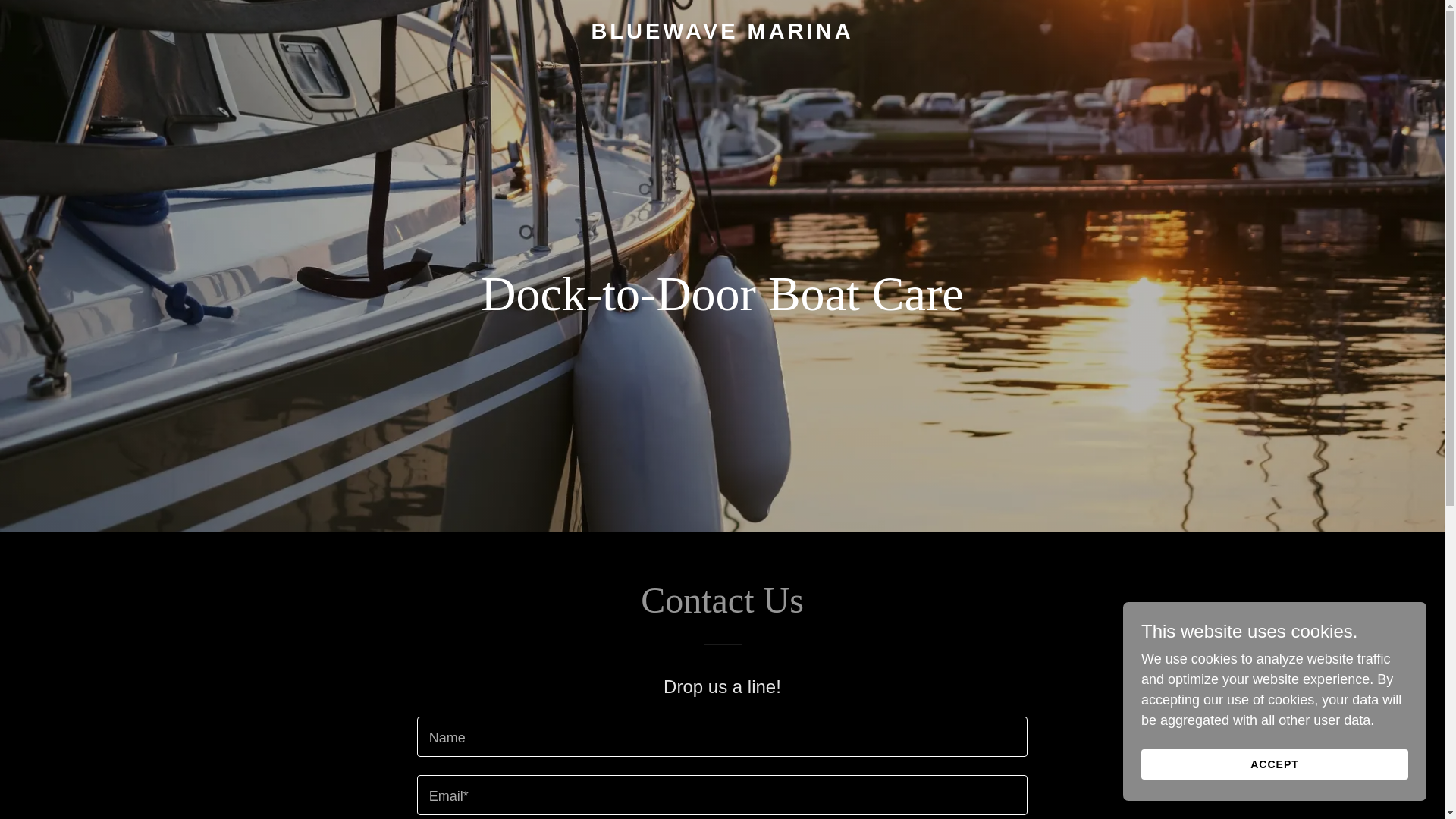 website screenshot of https://bluewavemarina.us/