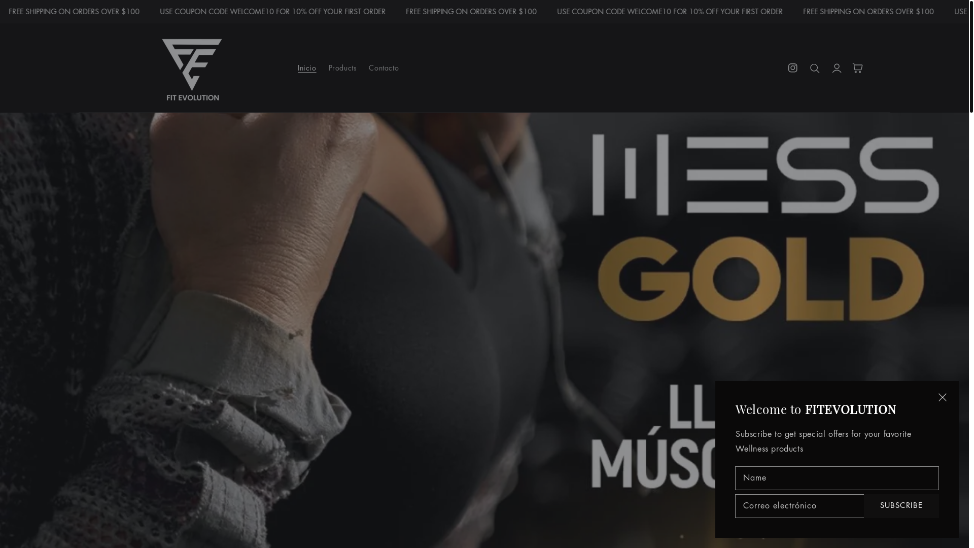 website screenshot of https://fittevolution.com/