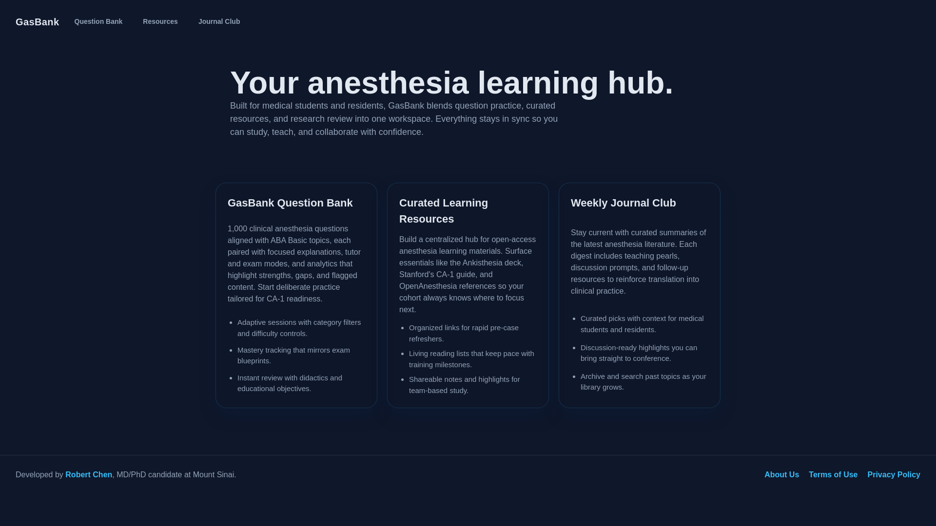 website screenshot of https://gasbank.pages.dev/