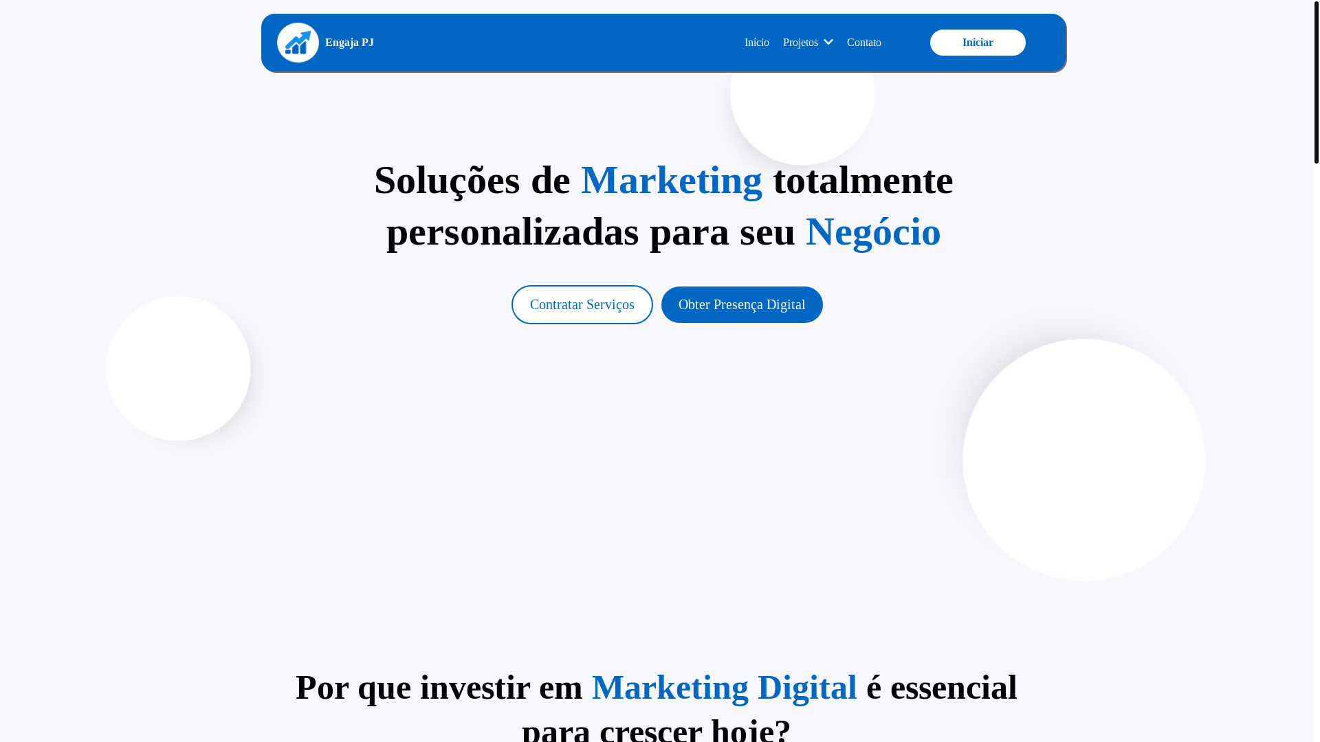 website screenshot of https://engajapj.com.br/