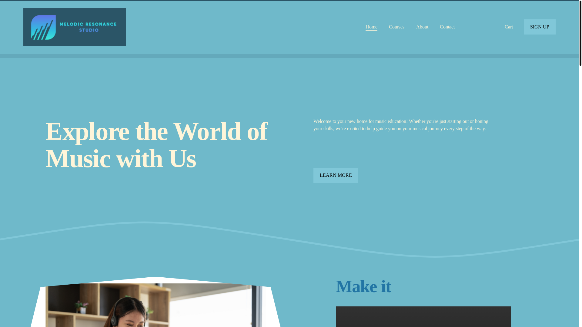 website screenshot of https://melodic-resonance.com/
