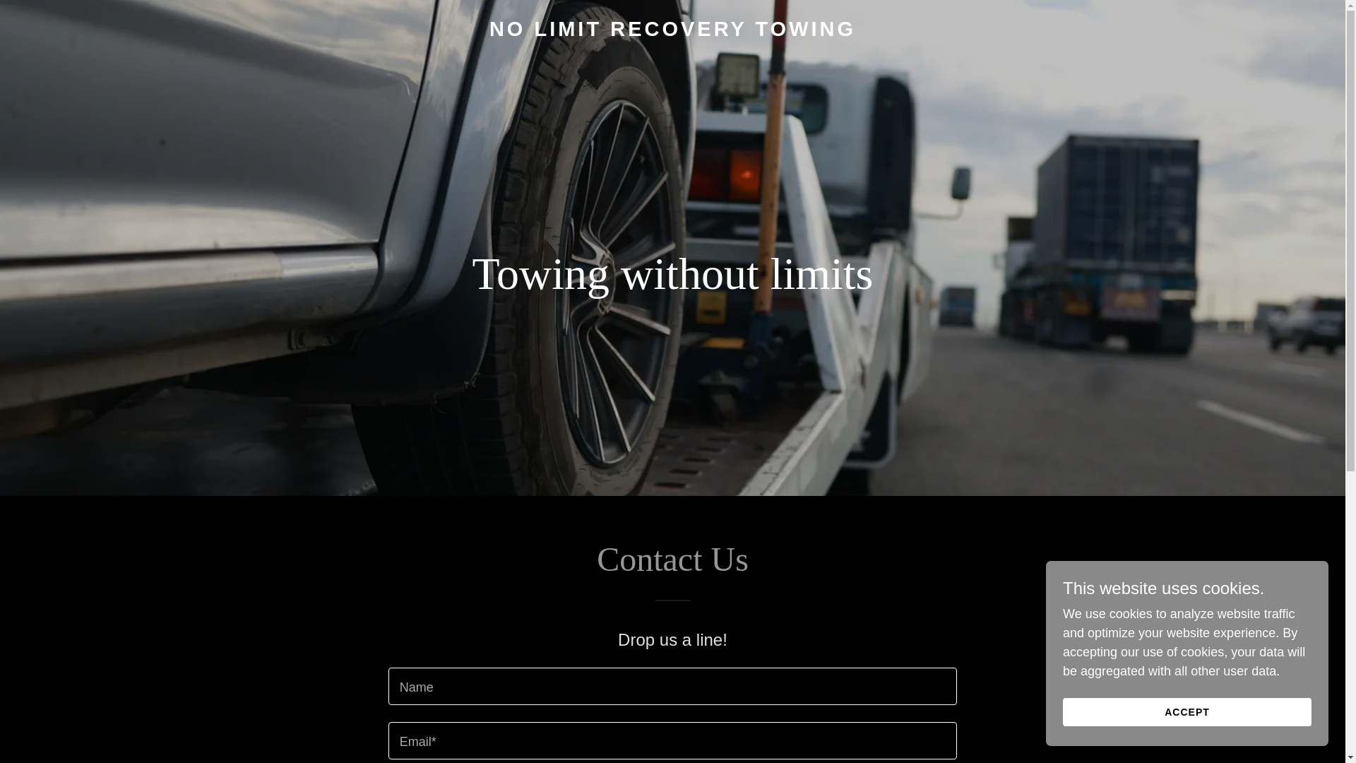 website screenshot of https://nolimitrecoverytowing.com/