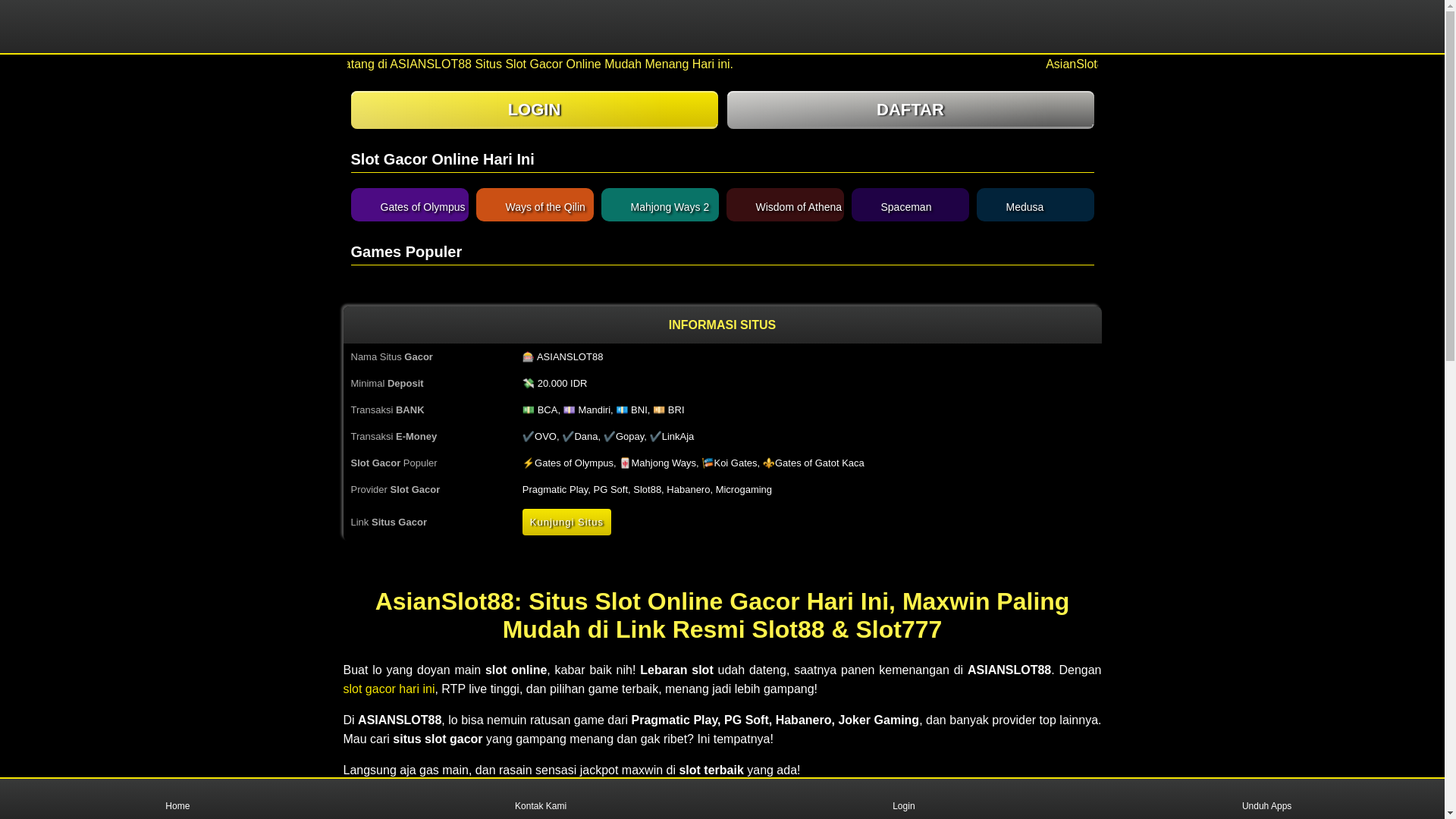 website screenshot of https://asianslot88-king.pages.dev/