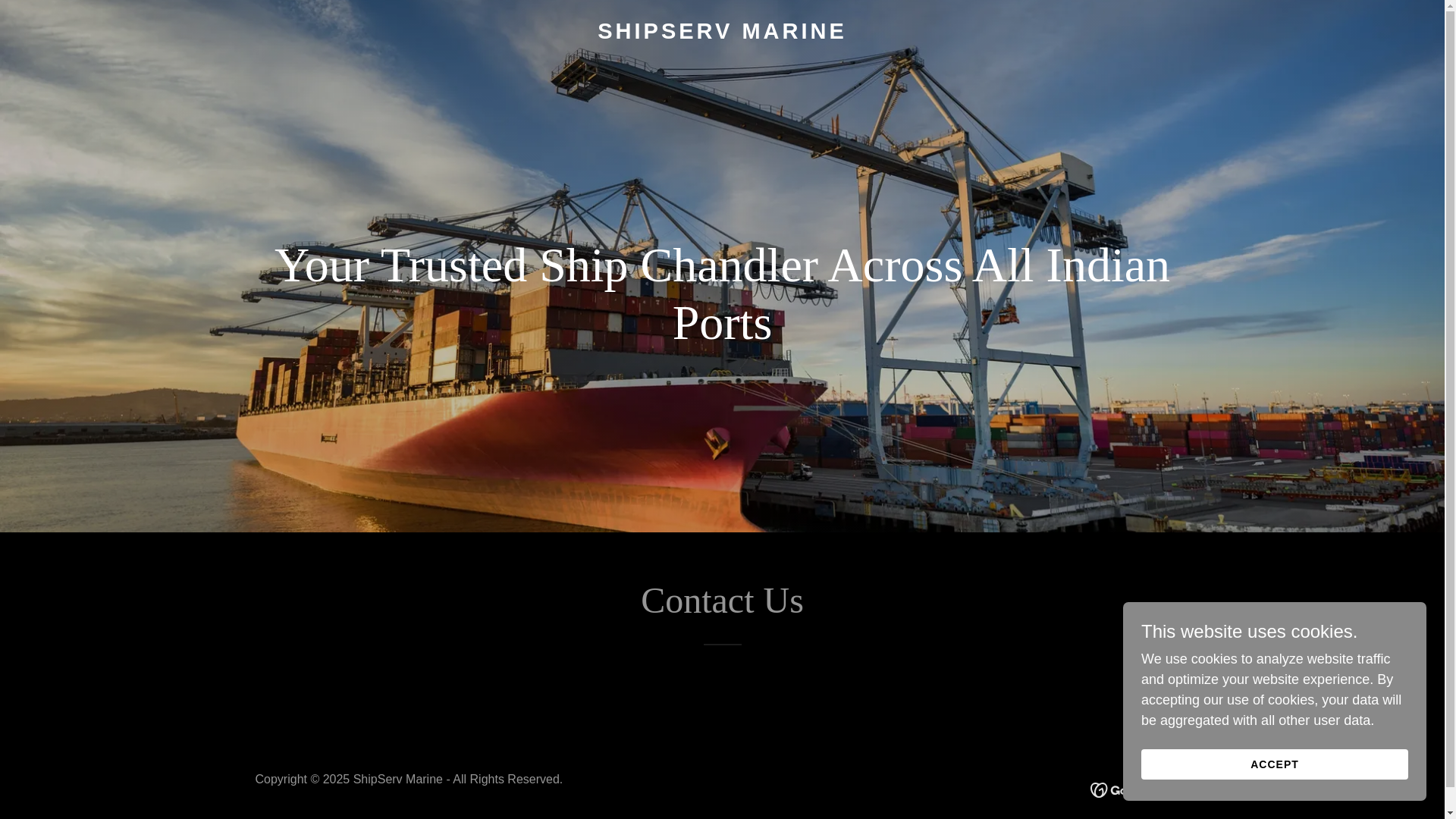 website screenshot of https://shipservmarine.com/