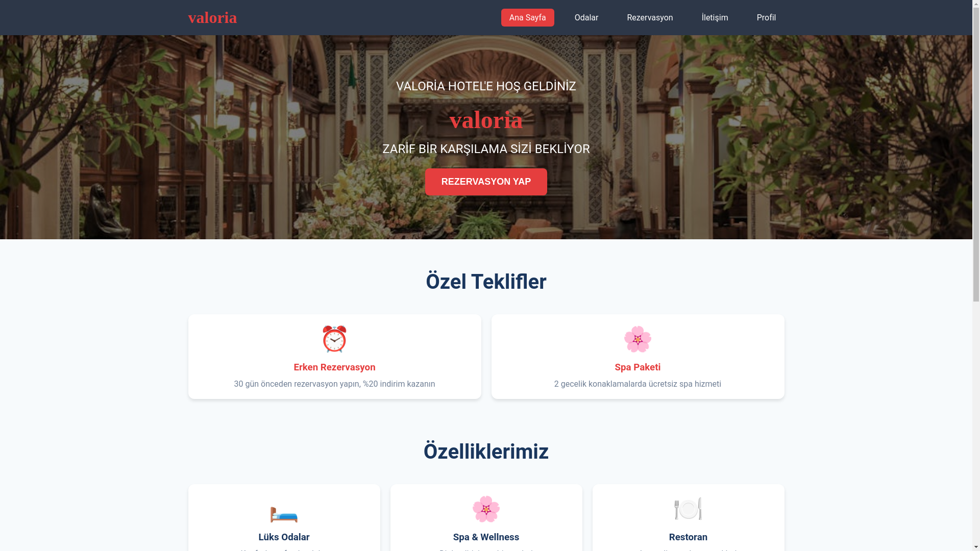 website screenshot of https://valoriavip.com/