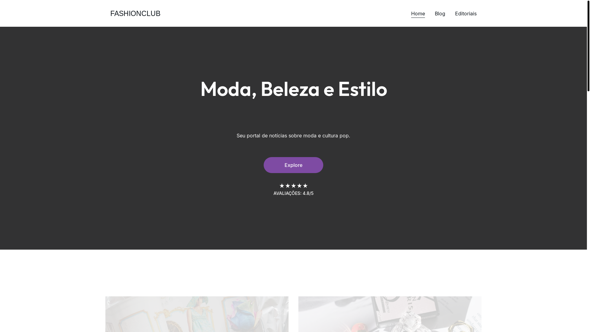 website screenshot of https://fashionclub.news/