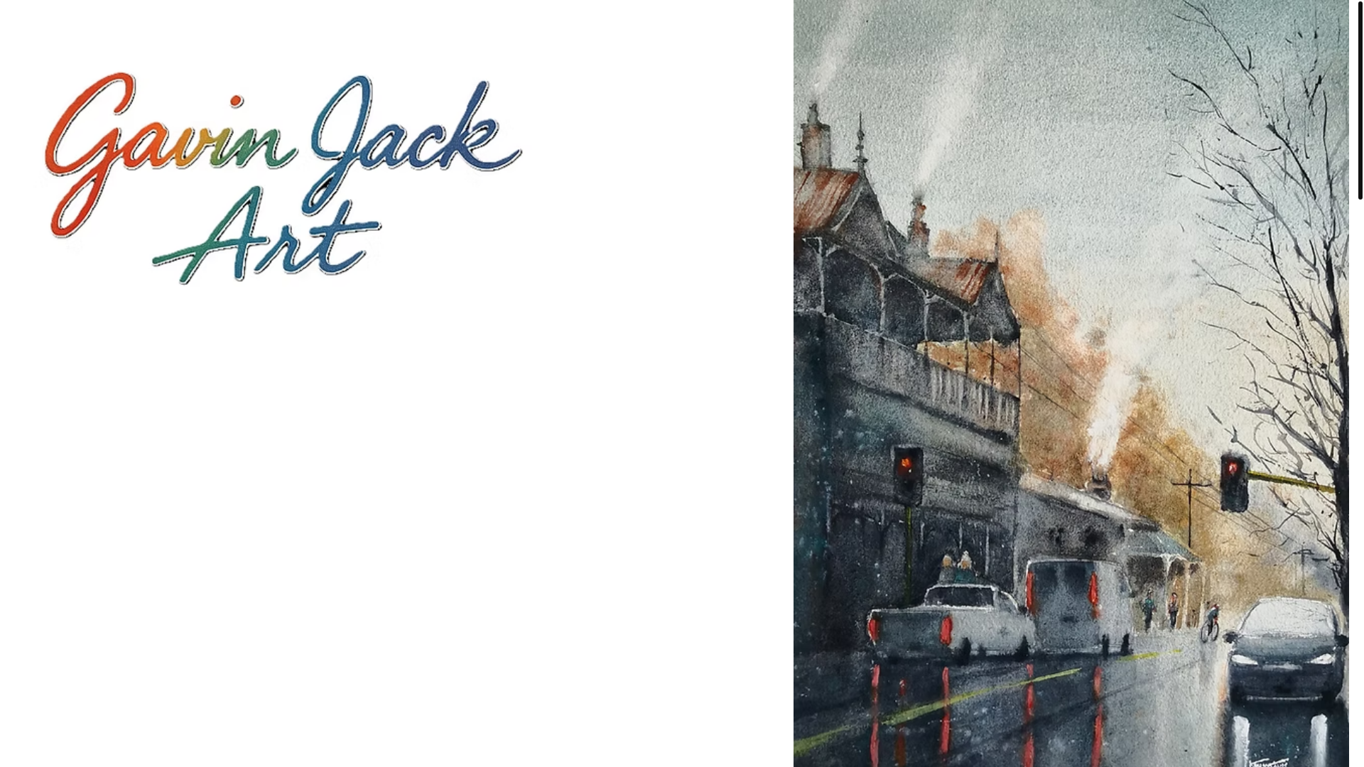 website screenshot of https://gavinjackart.com.au/