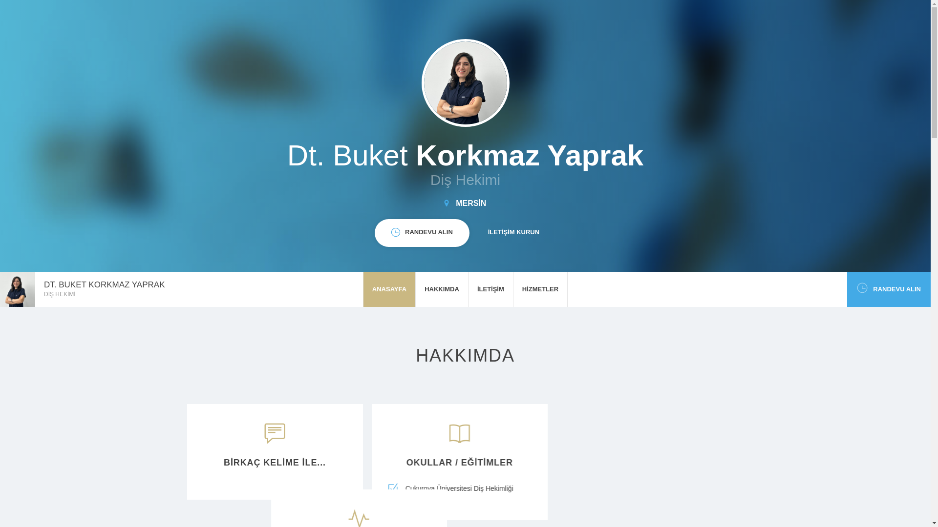 website screenshot of https://dtbuketkorkmazyaprak.com/