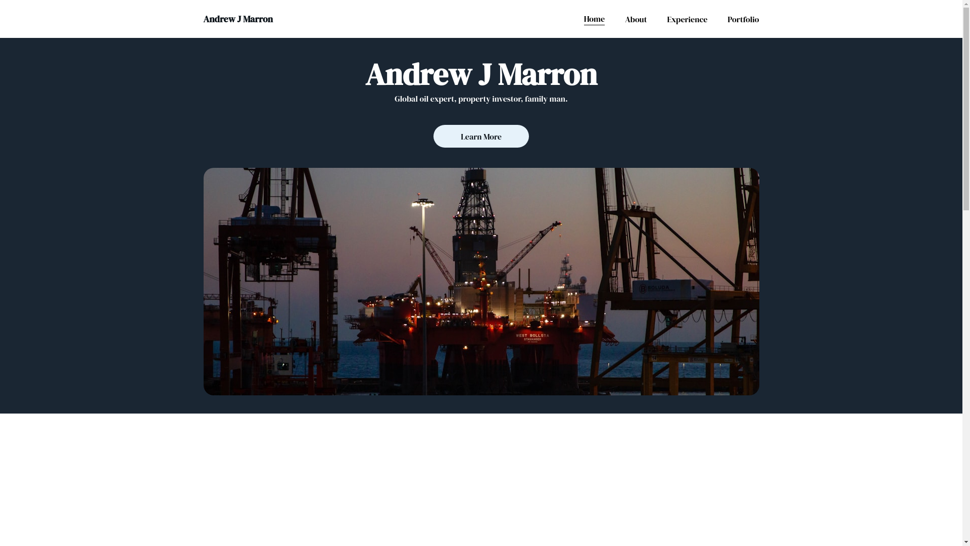 website screenshot of https://andrewjmarron.me/
