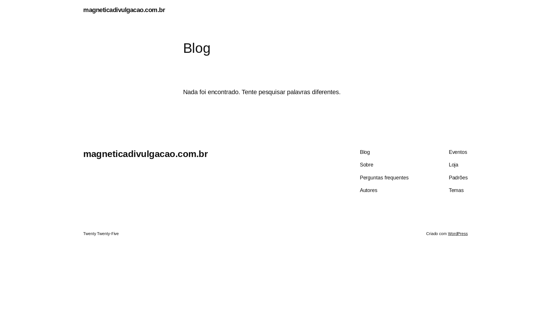 website screenshot of https://magneticadivulgacao.com.br/