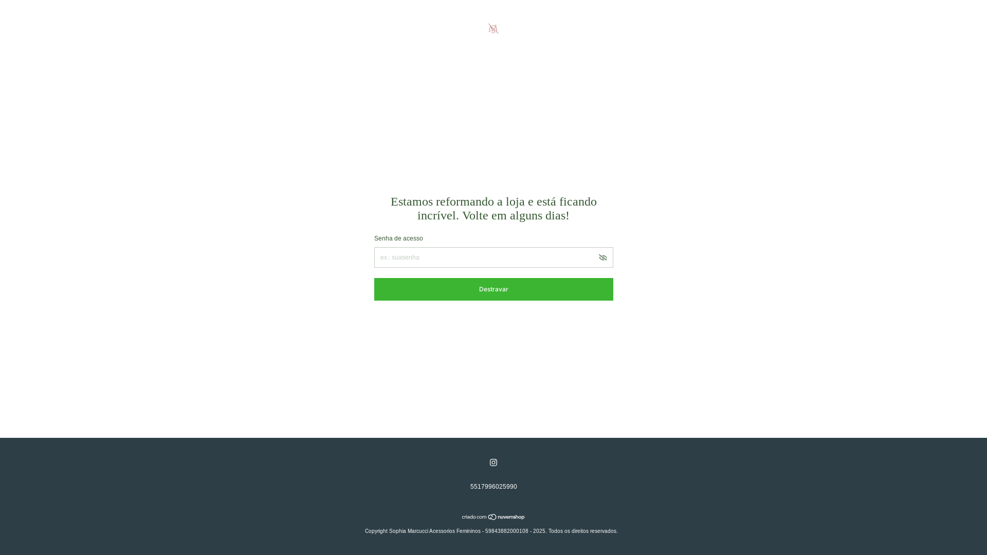 website screenshot of https://sophiamarcuccijoias.com.br/