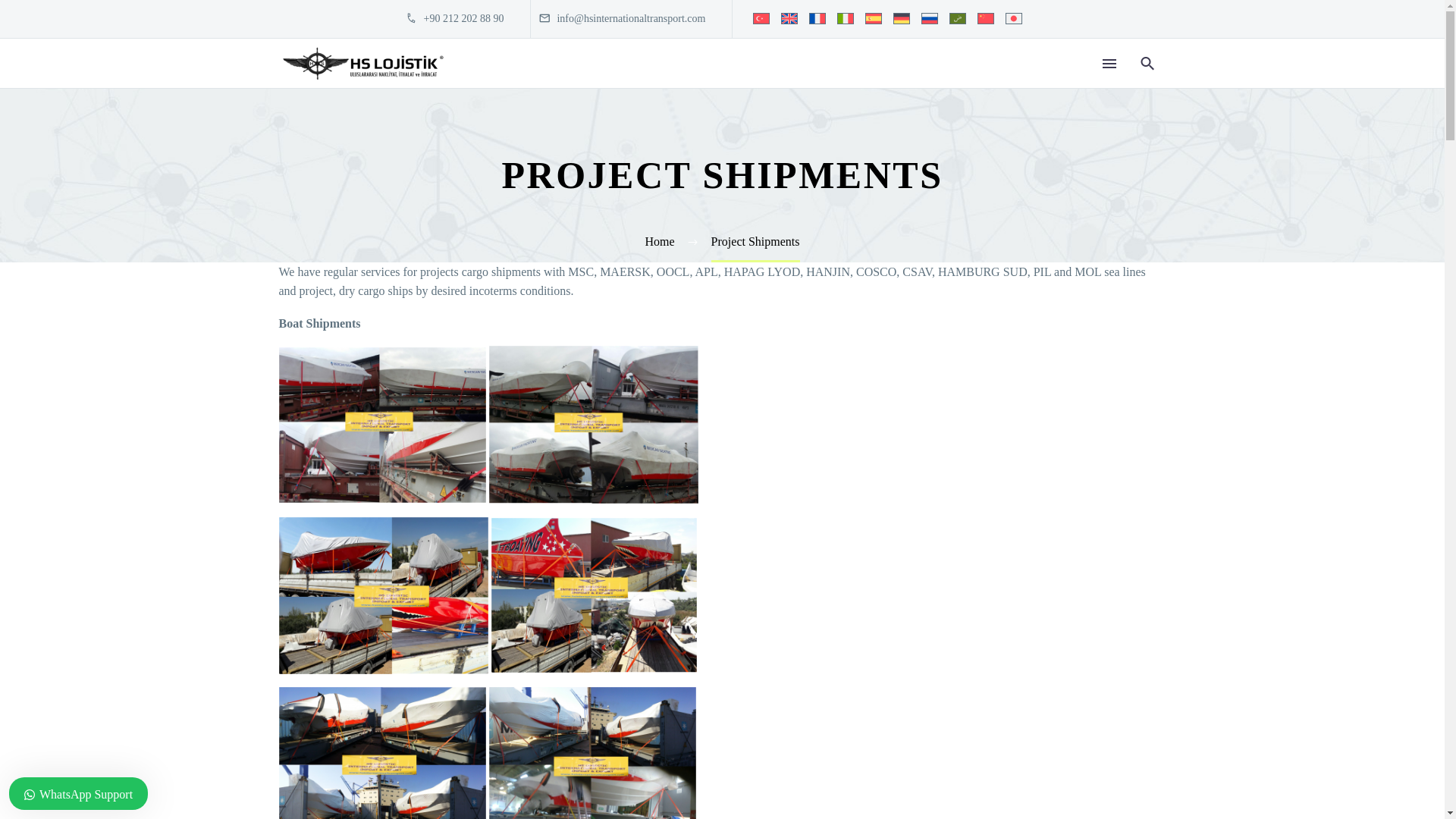 website screenshot of http://www.hsinternationaltransport.com/en/proje-tasimalari