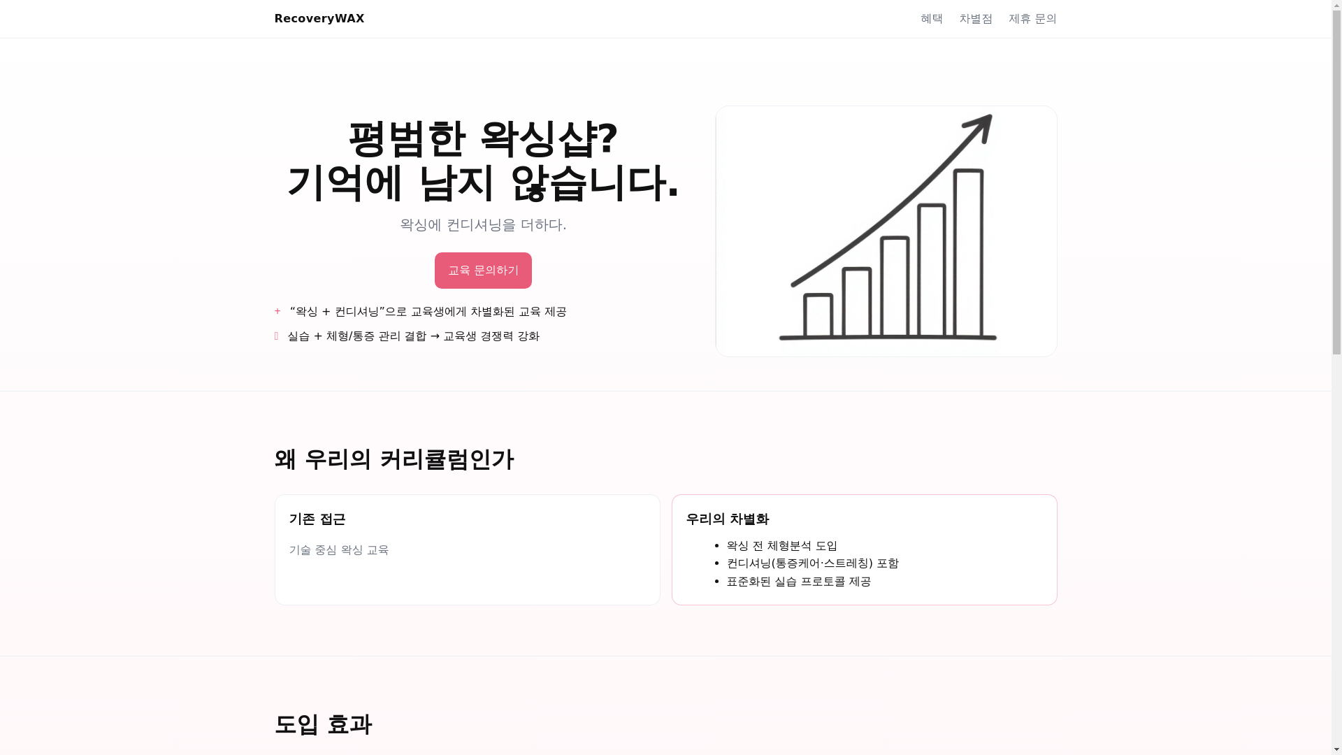 website screenshot of https://recoverywax.pages.dev/