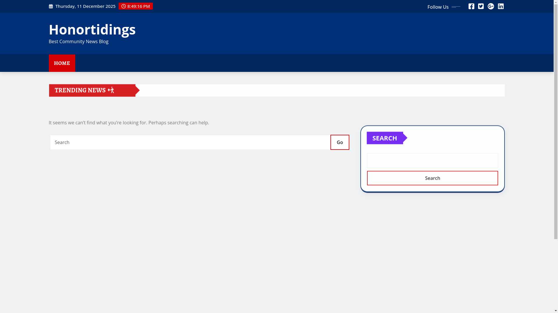 website screenshot of https://honortidings.site/