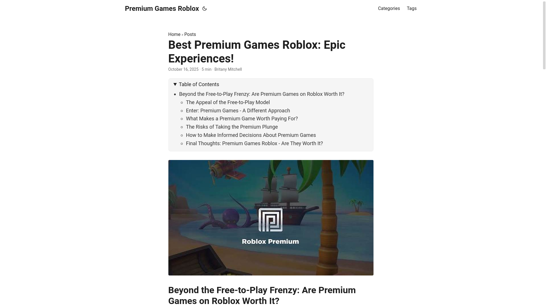 website screenshot of https://premium-games-roblox.pages.dev/