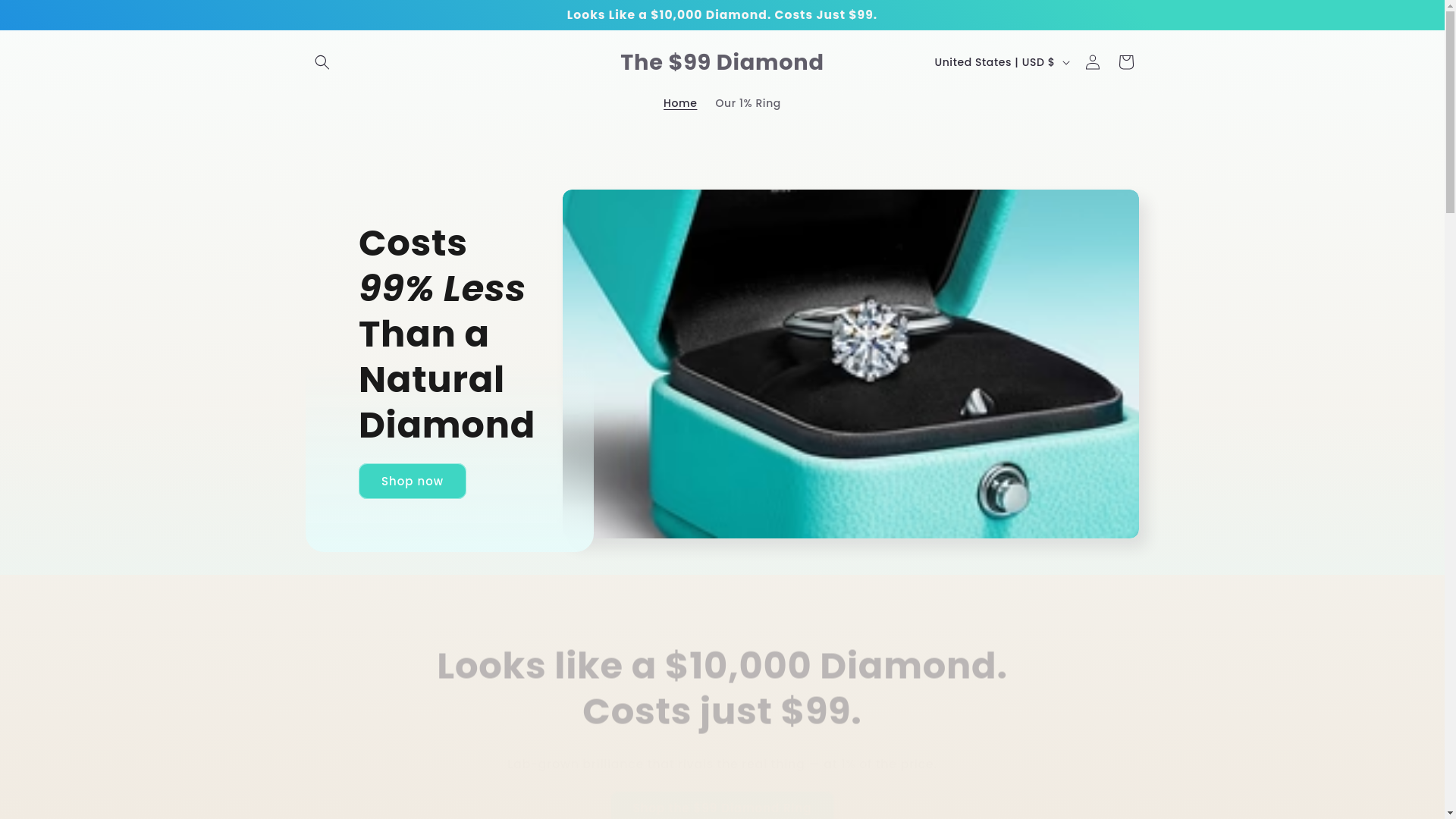 website screenshot of https://99dollardiamond.com/