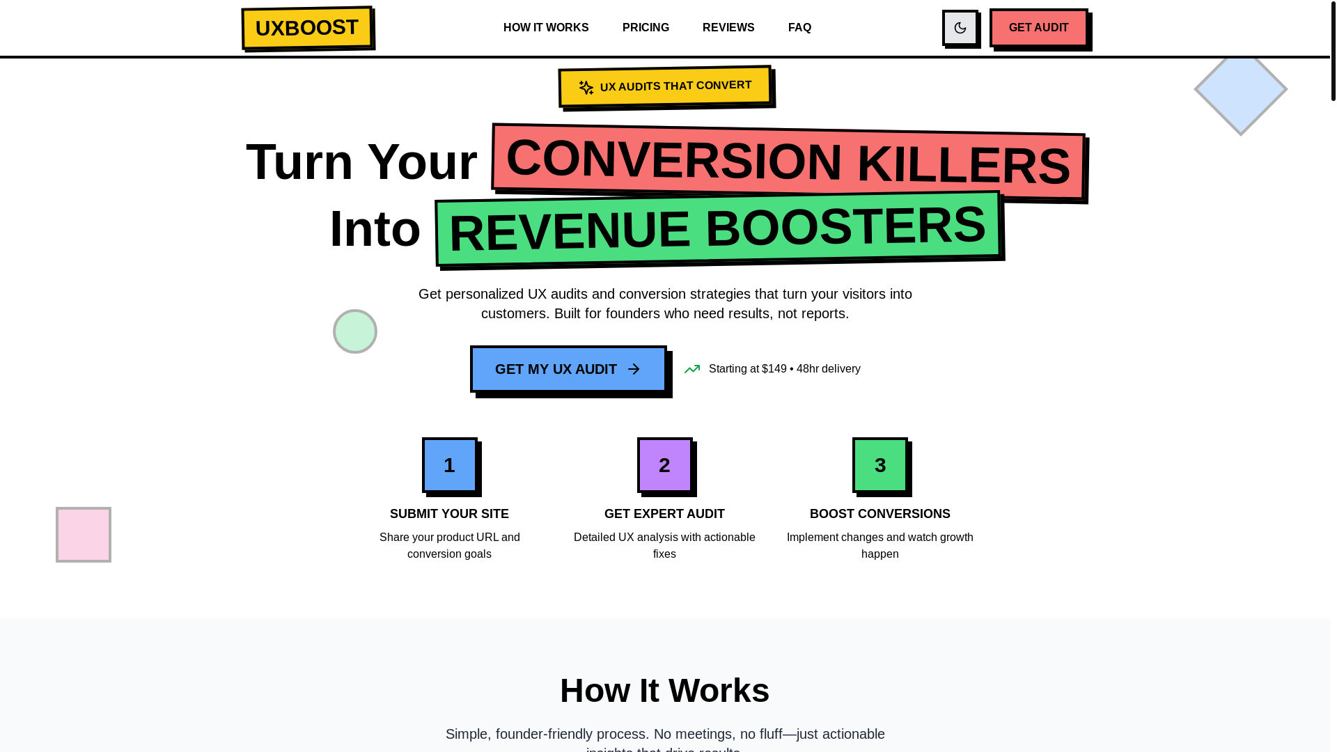 website screenshot of https://uxboost.site/