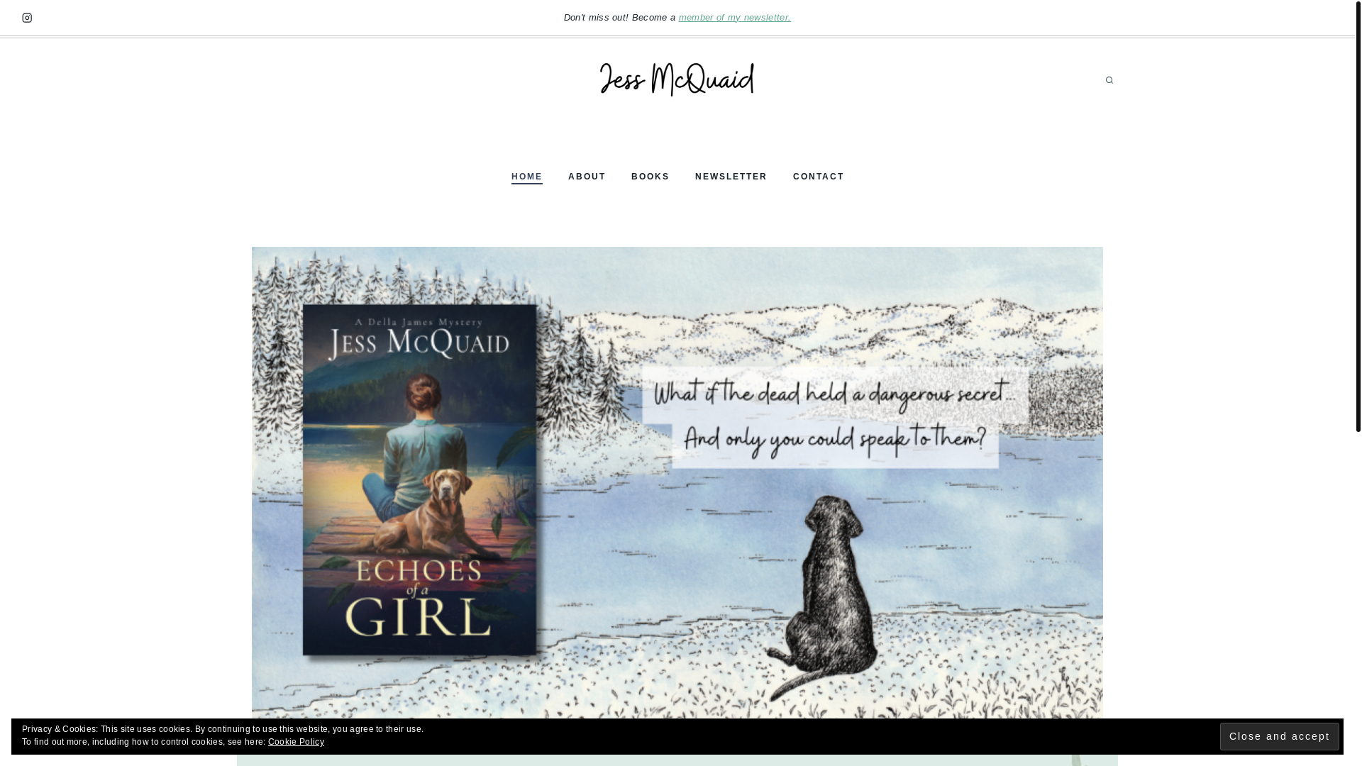 website screenshot of https://authorjessicaann.com/