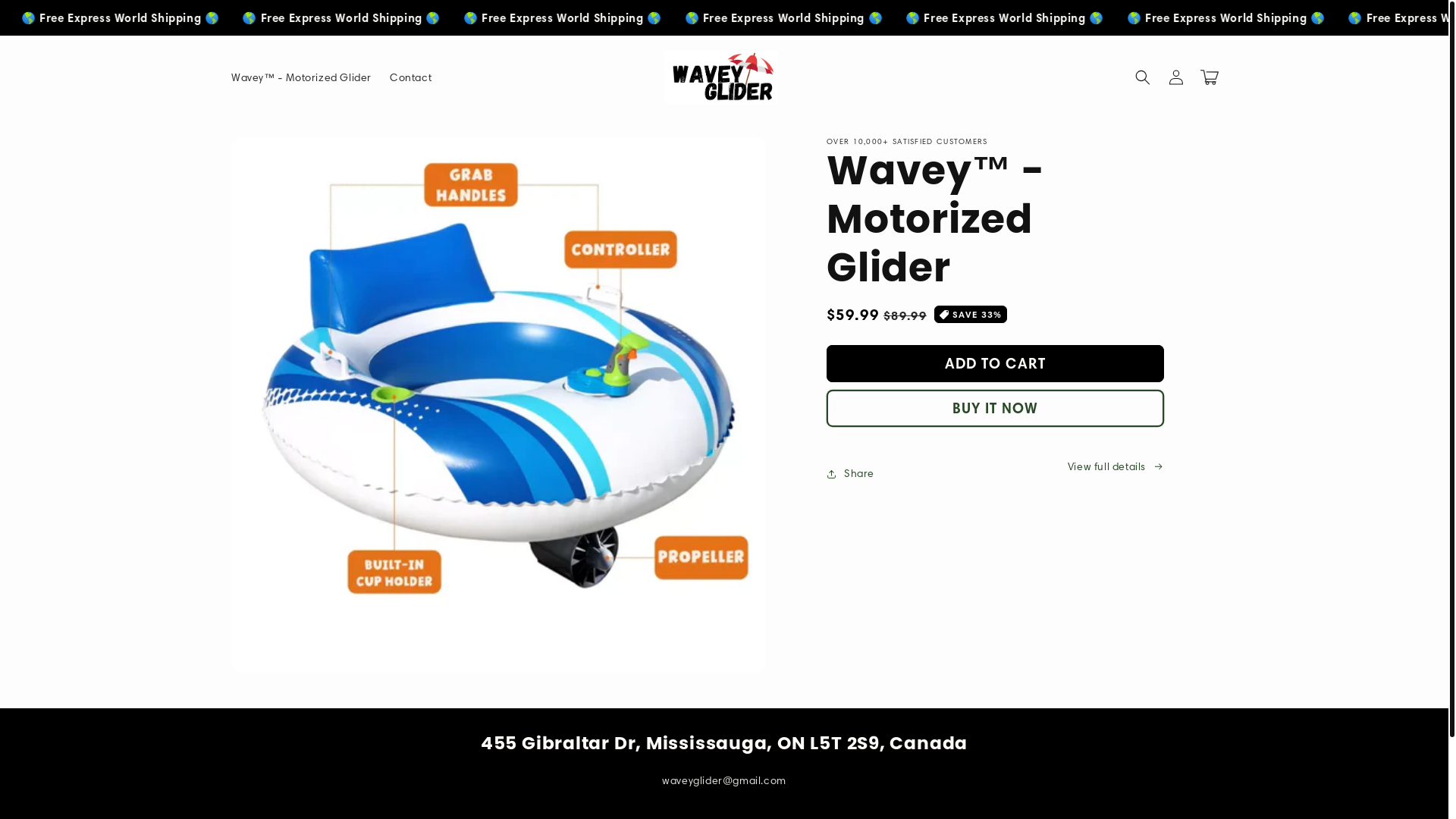 website screenshot of https://waveyglider.com/