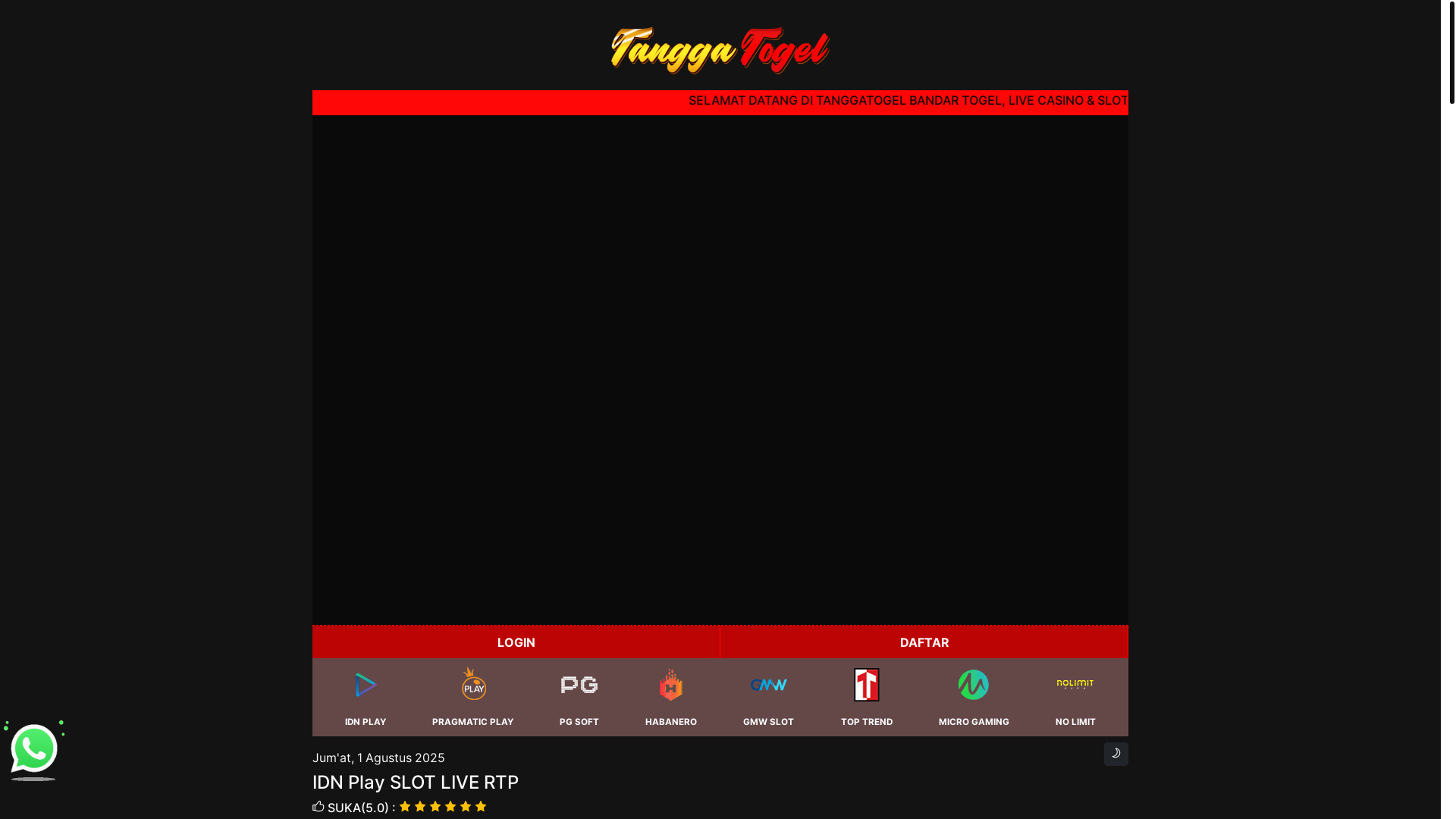 website screenshot of https://slotrtptanggatogel.pages.dev/