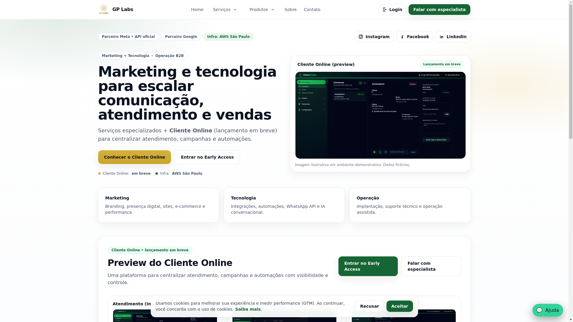 website screenshot of https://sitegplabs-v2.pages.dev/