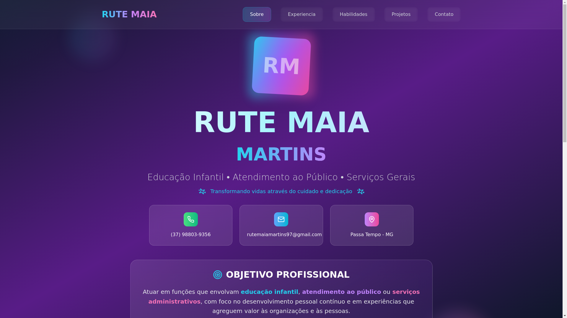 website screenshot of https://rutemaia.cv/