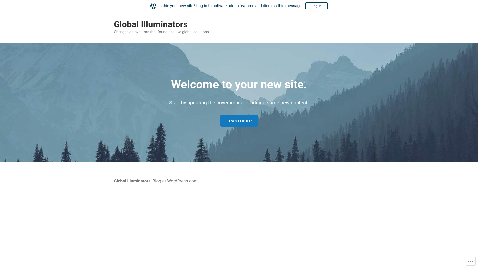 website screenshot of https://globalilluminators.blog/