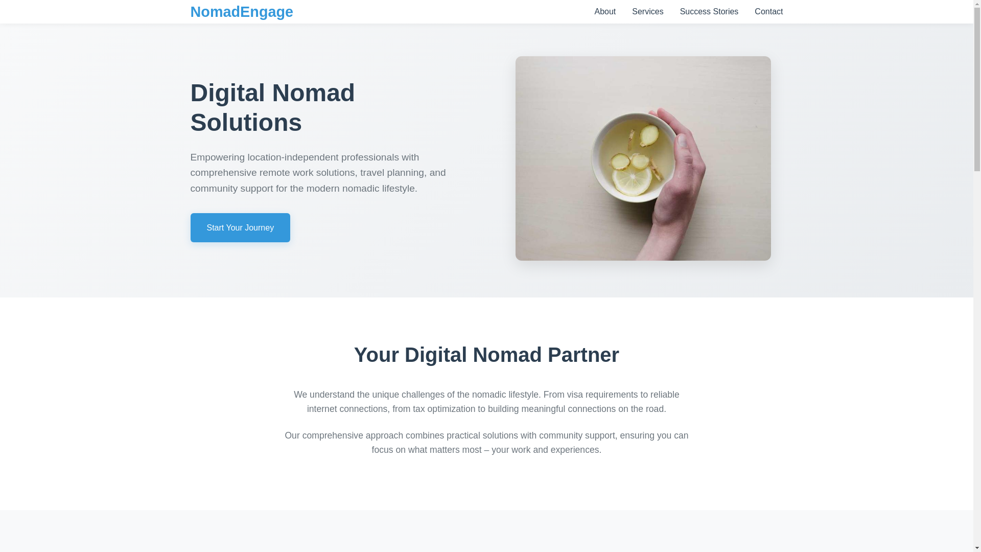 website screenshot of https://nomadicengage.qpon/