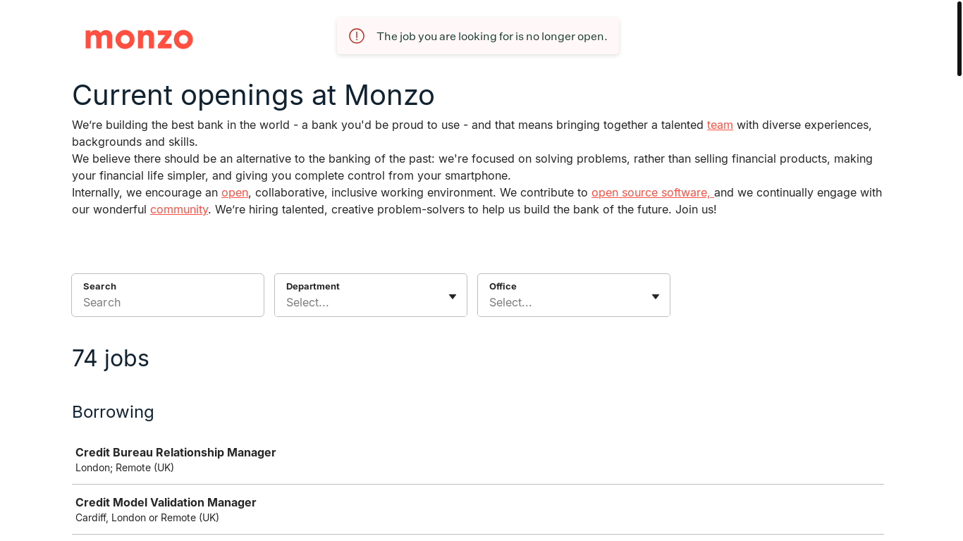 website screenshot of https://job-boards.greenhouse.io/monzo/jobs/2578107