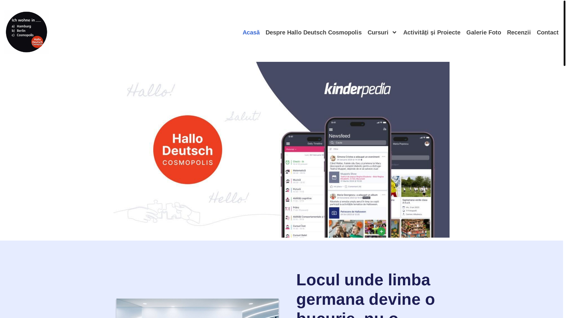 website screenshot of https://hallodeutschcosmopolis.com/