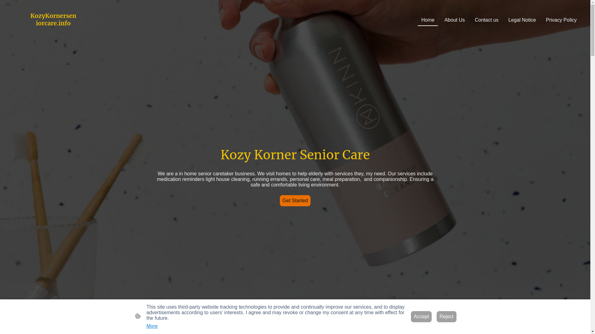 website screenshot of https://kozykornerseinorcare.info/