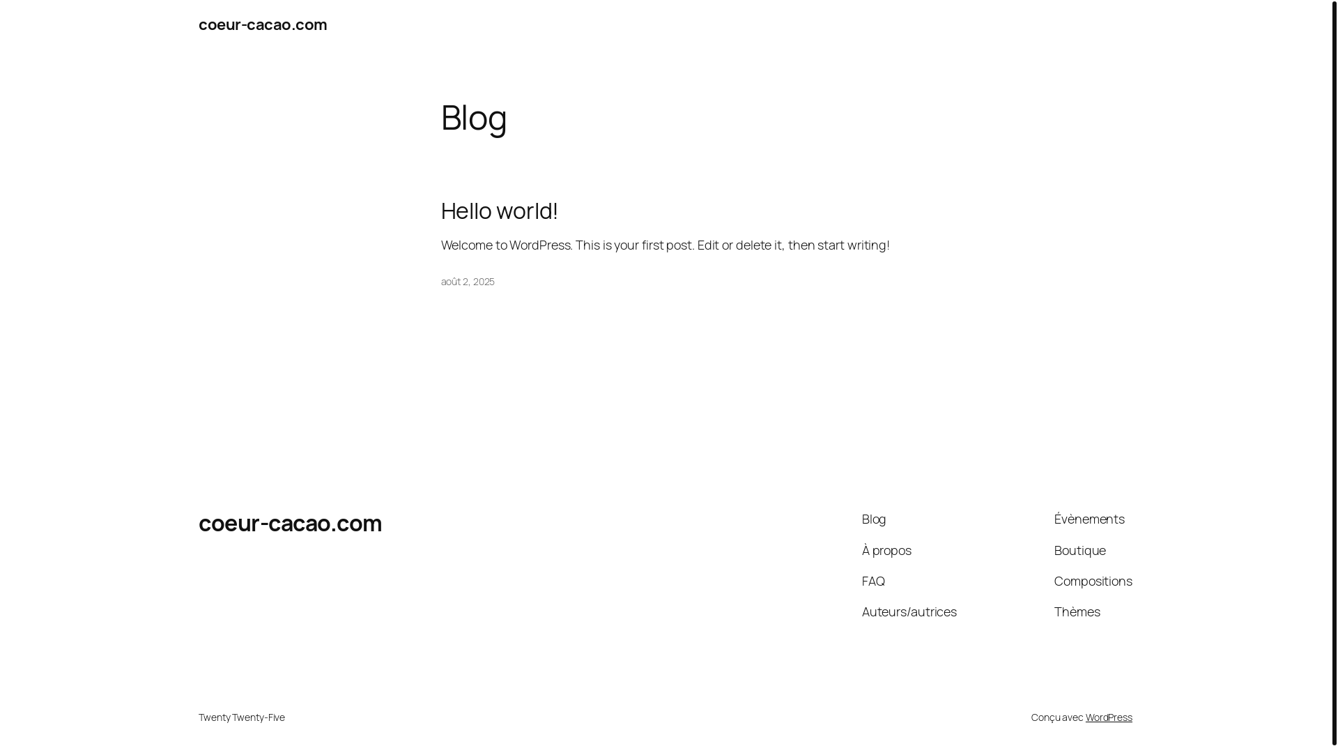 website screenshot of https://coeur-cacao.com/