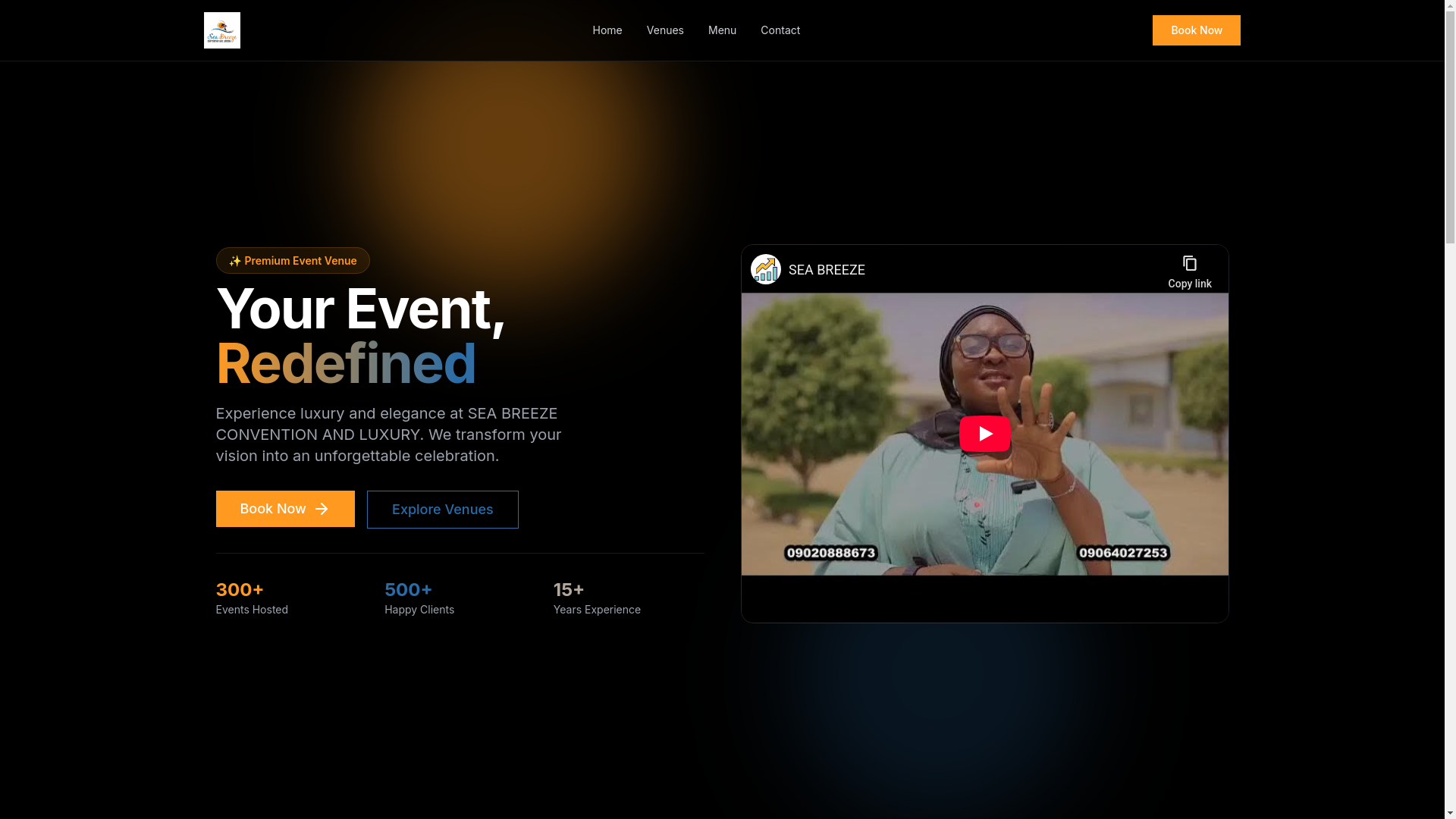 website screenshot of https://seabreezeluxury.com.ng/