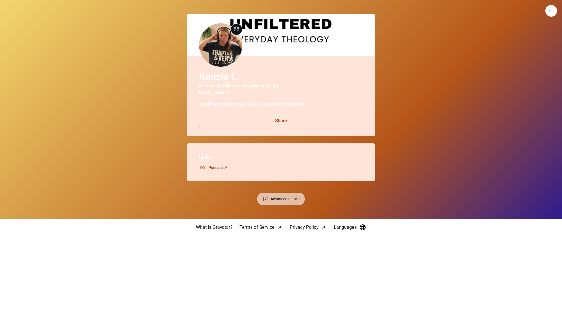 website screenshot of https://mckenziecaster.link/